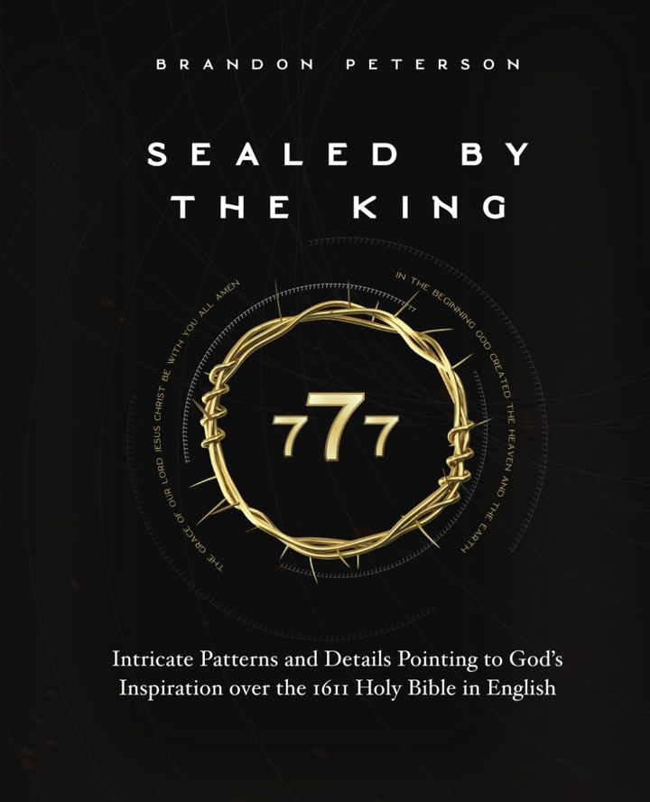 Cover of Sealed By the King by Brandon Peterson: a gold crown of thorns encircling the figure 7 to the 7th power